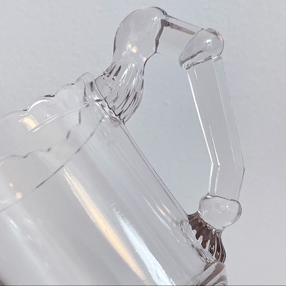 Vintage Scalloped Edge Clear Glass Mini Pitcher - Picture 8 of 16
